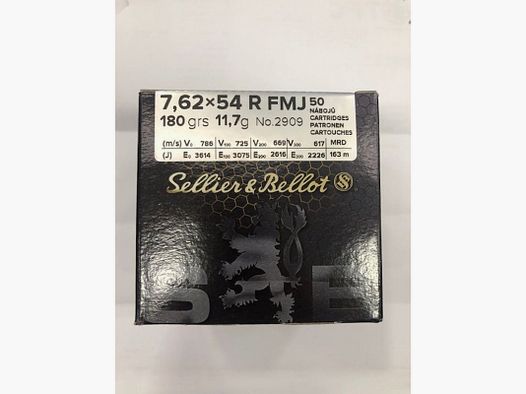 S&B PATRONEN Kal. 7,62 x 54 R QT 50