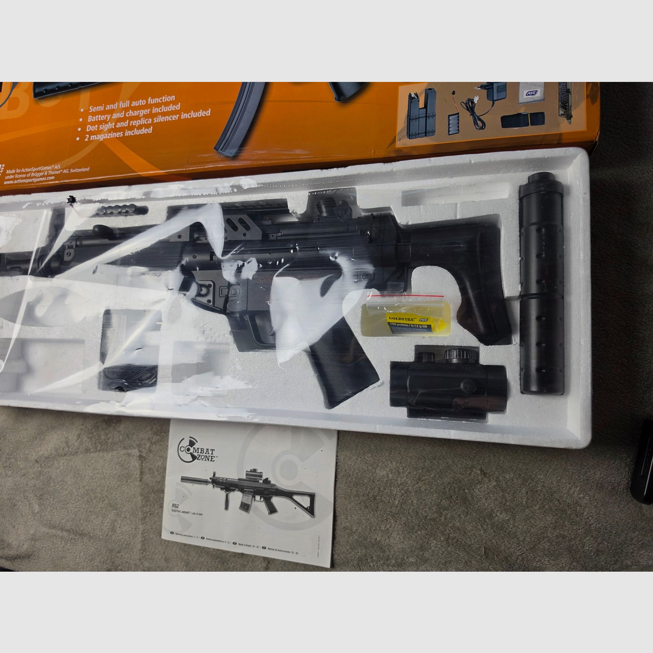 ASG B&T BT5 A5 Airsoft AEG Softair (Cal. 6mm BB) en set completo con accesorios OVP, imagen 4 de 10