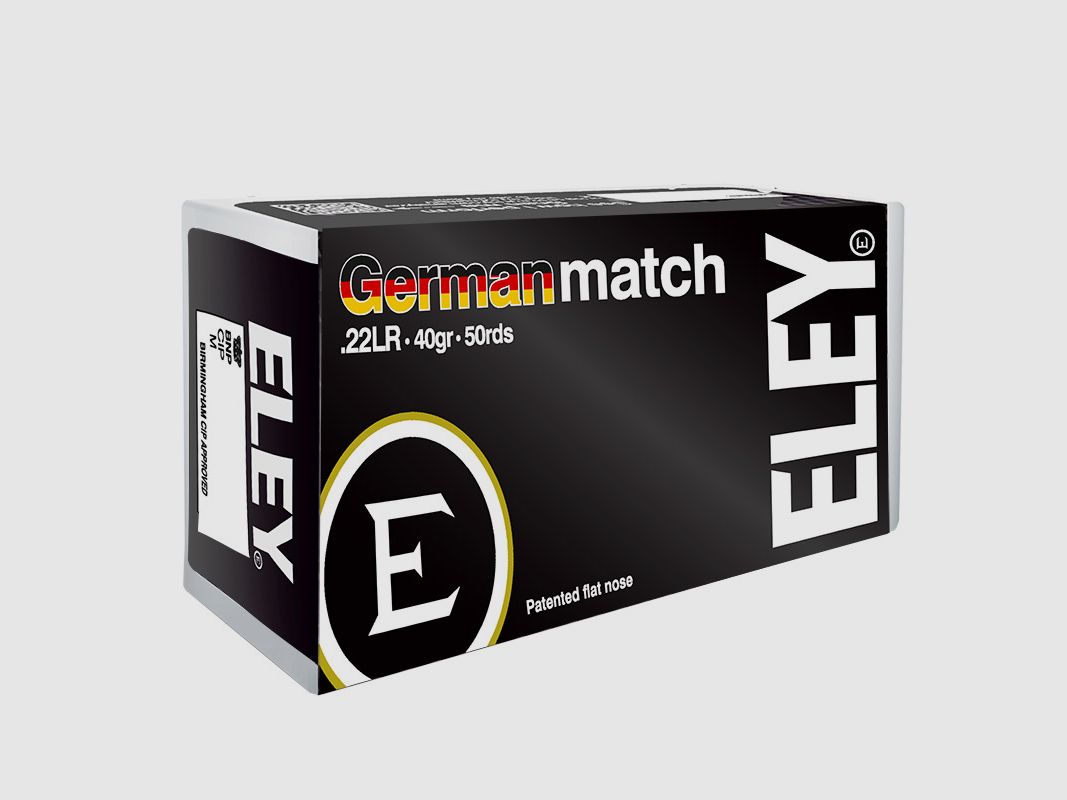 Eley German Match .22 LR 40GR LFN 50 Patronen