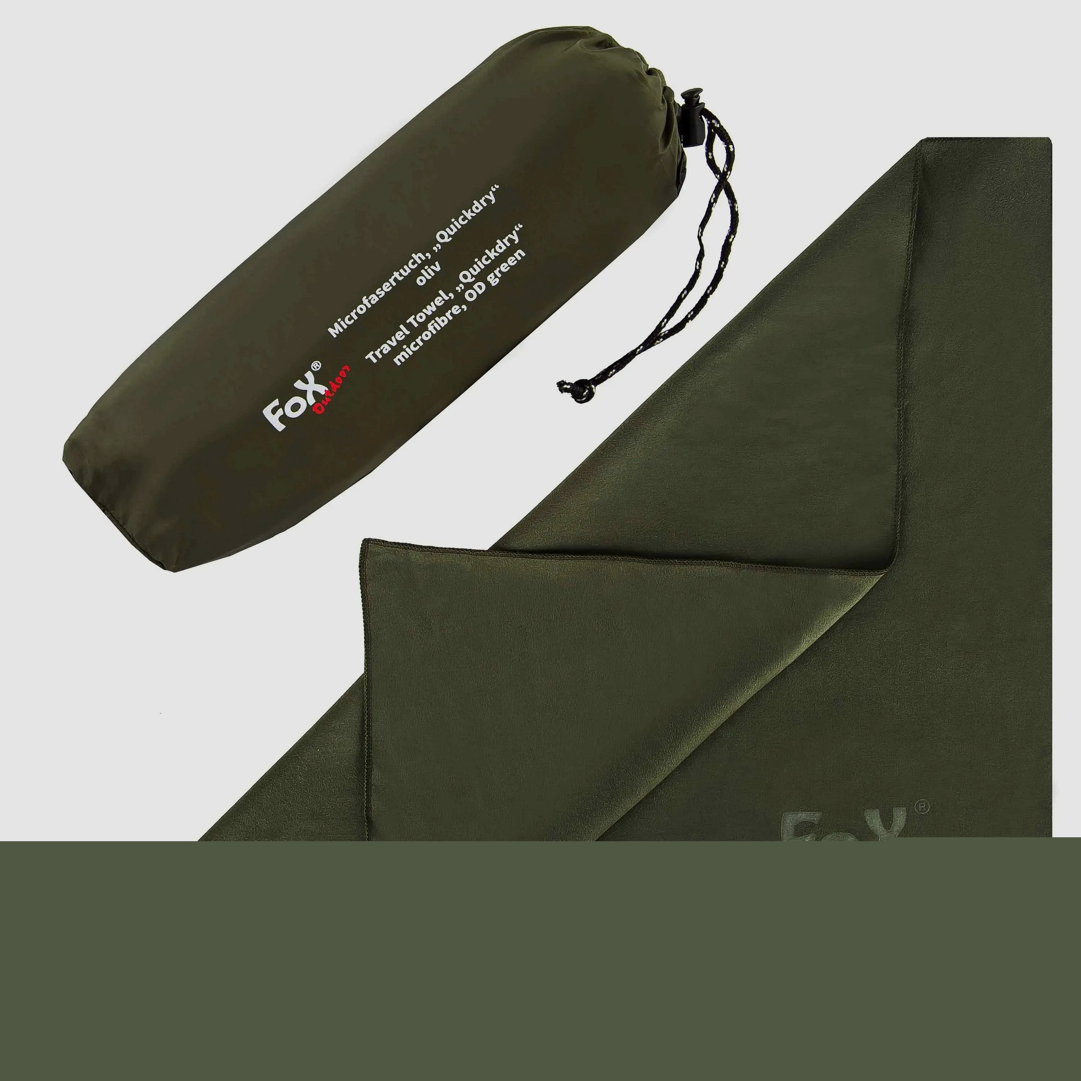 Fox Outdoor Microfasertuch Quickdry oliv 130x80 cm