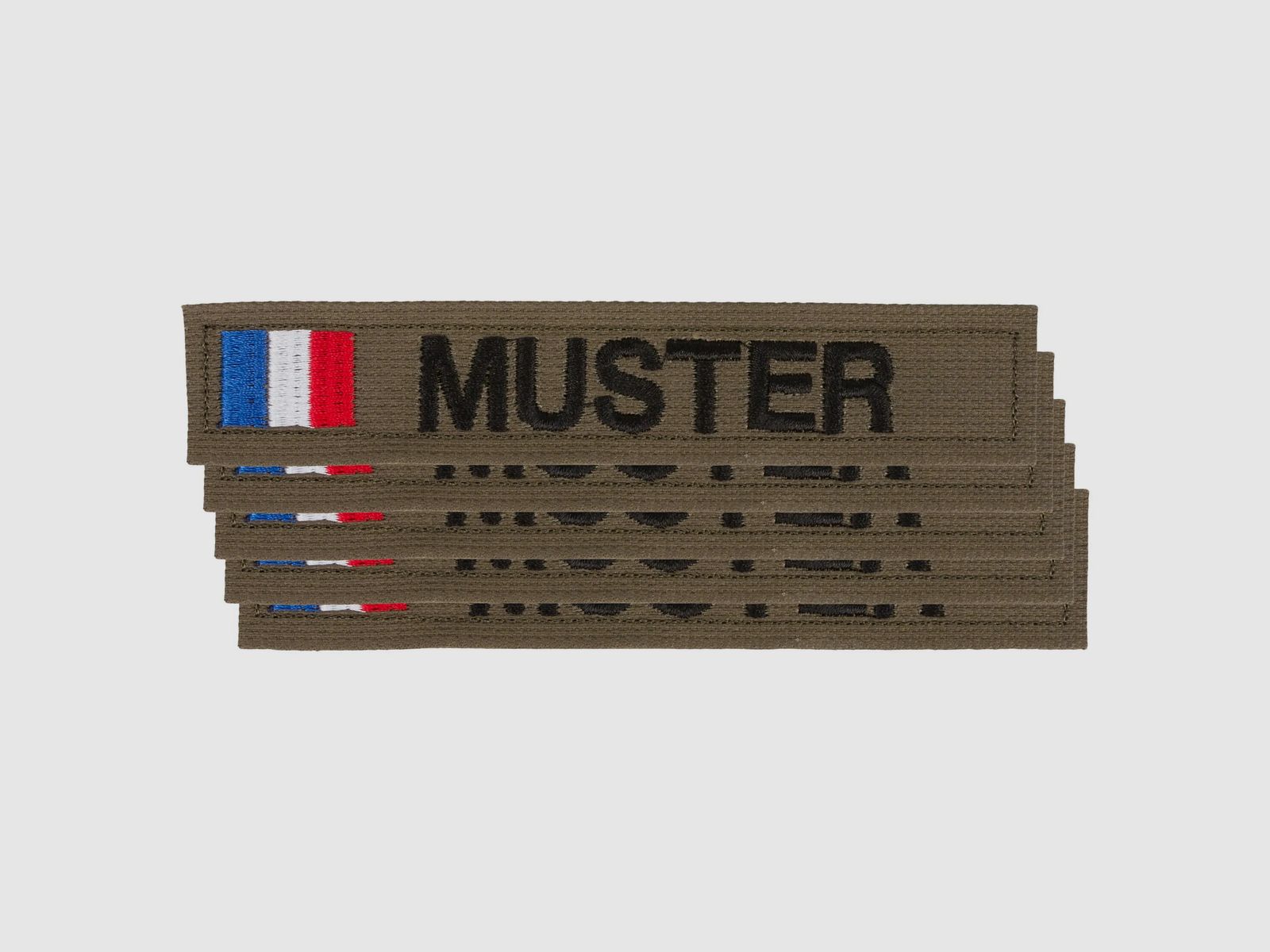 ASMC Namensbänder 5er Set FR oliv