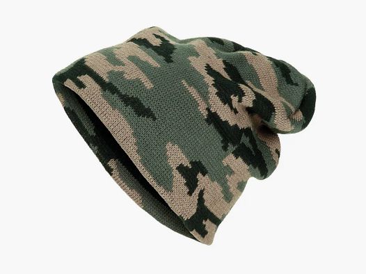 Strickmütze, "Beanie", Woodland, fein gestrickt