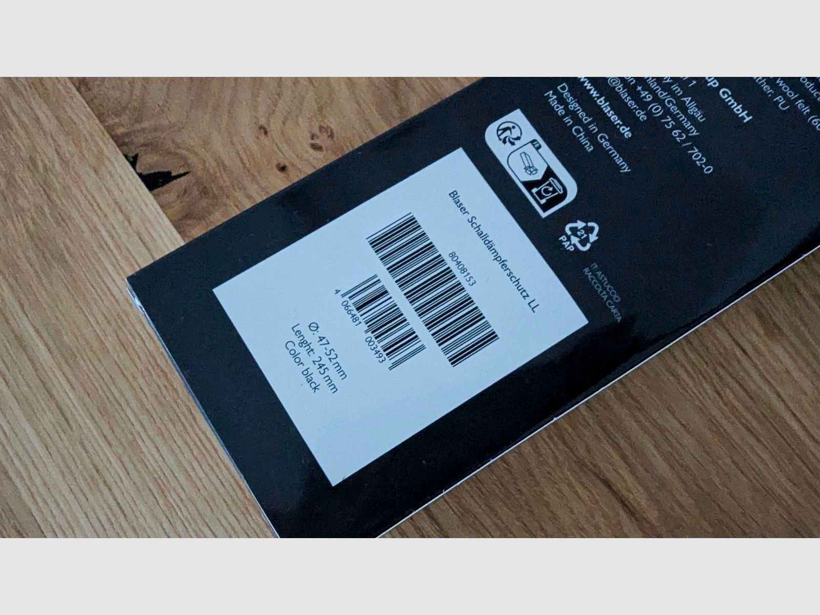 Blaser sound suppressor cover / Loden cover - Ø47-52mm, L 245mm