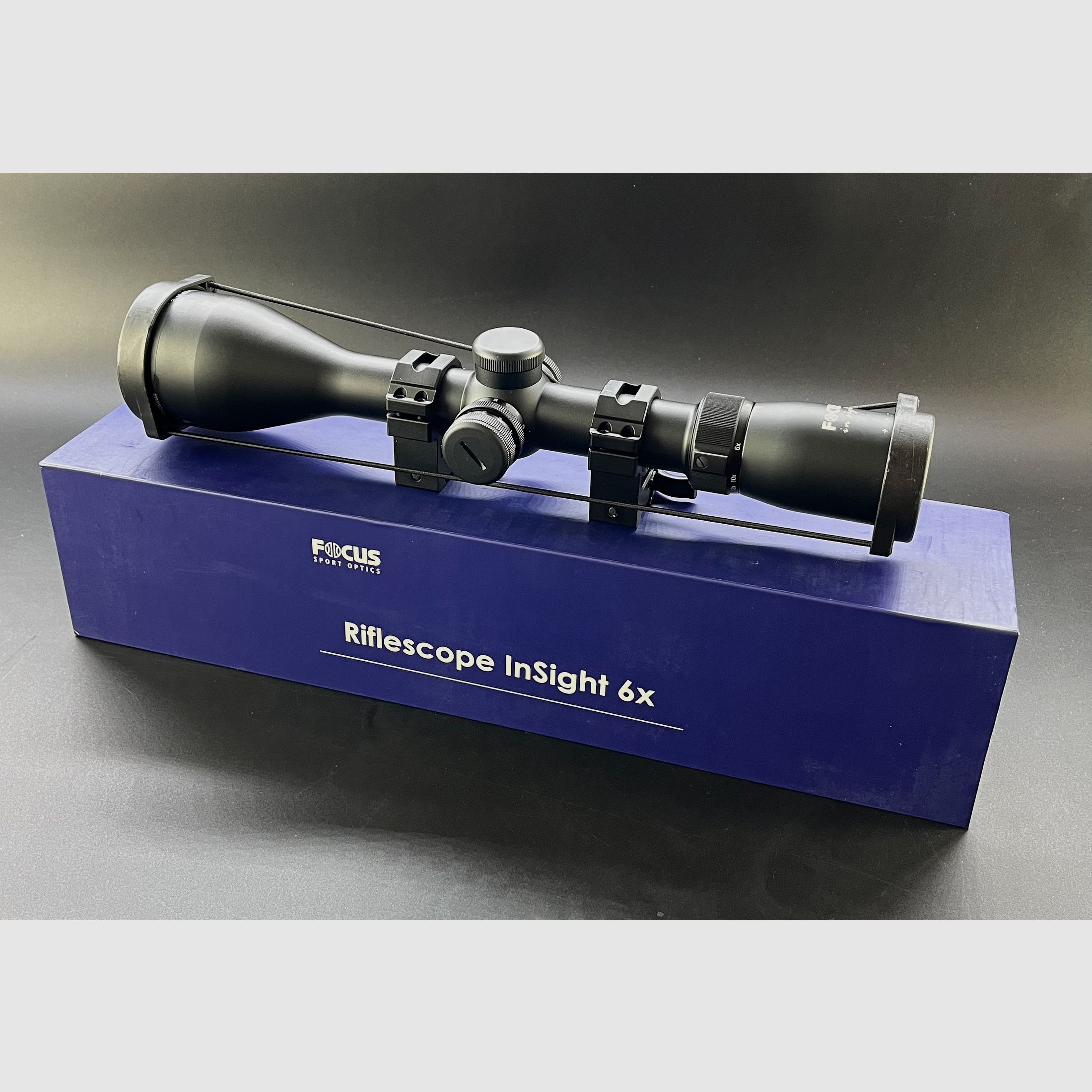 Exhibitor FOCUS In Sight 3-18x56 #4 30mm Parallax with ring mount