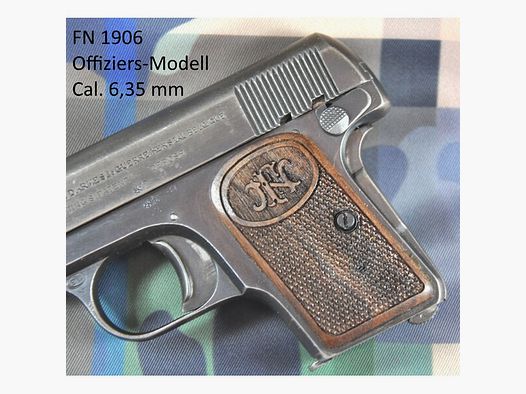 Nussbaum-Griffschalen für Pistole FN 1906 Offiziersmodell im Cal. 6,35 mm