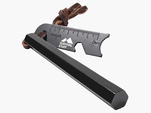 Survival Stuff Survival Stuff Feuerstahl HEXA mittel schwarz
