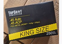 TopShot Competition .45ACP 230grs VM 250er King Size Pack
