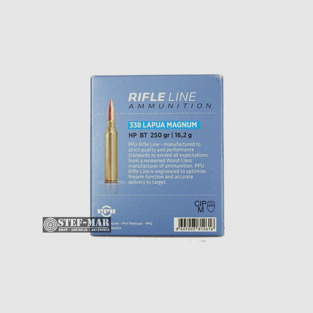 PPU .338 Lapua Magnum HP BT 250 grs/16,2 g Munition [C12-5], Bild 3 von 4