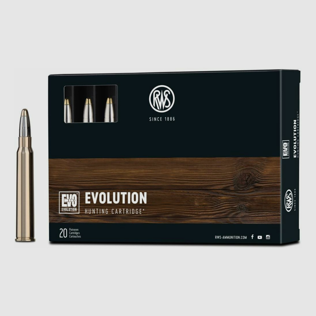 RWS EVO 11.9g/184grs - 20 pcs .30 R Blaser