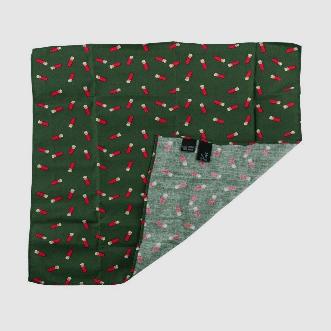 Pañuelos de tela con patrón de cartuchos de caza JP 2 Verdes / 2 Burdeos Diseño de Cartucho, imagen 2 de 7
