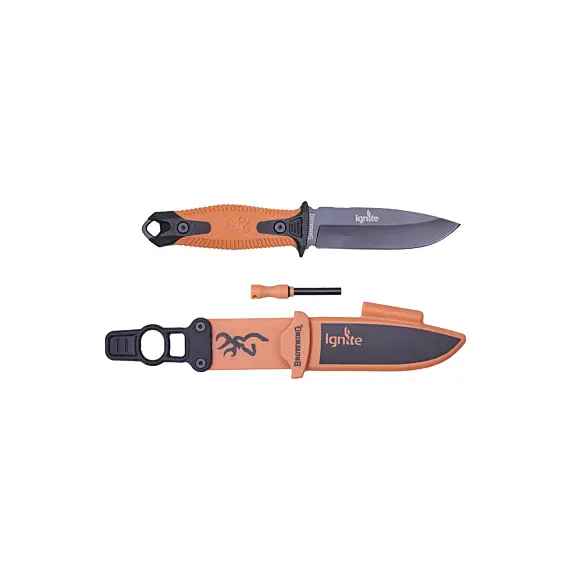 Couteau de Survie Browning Ignite Black Orange