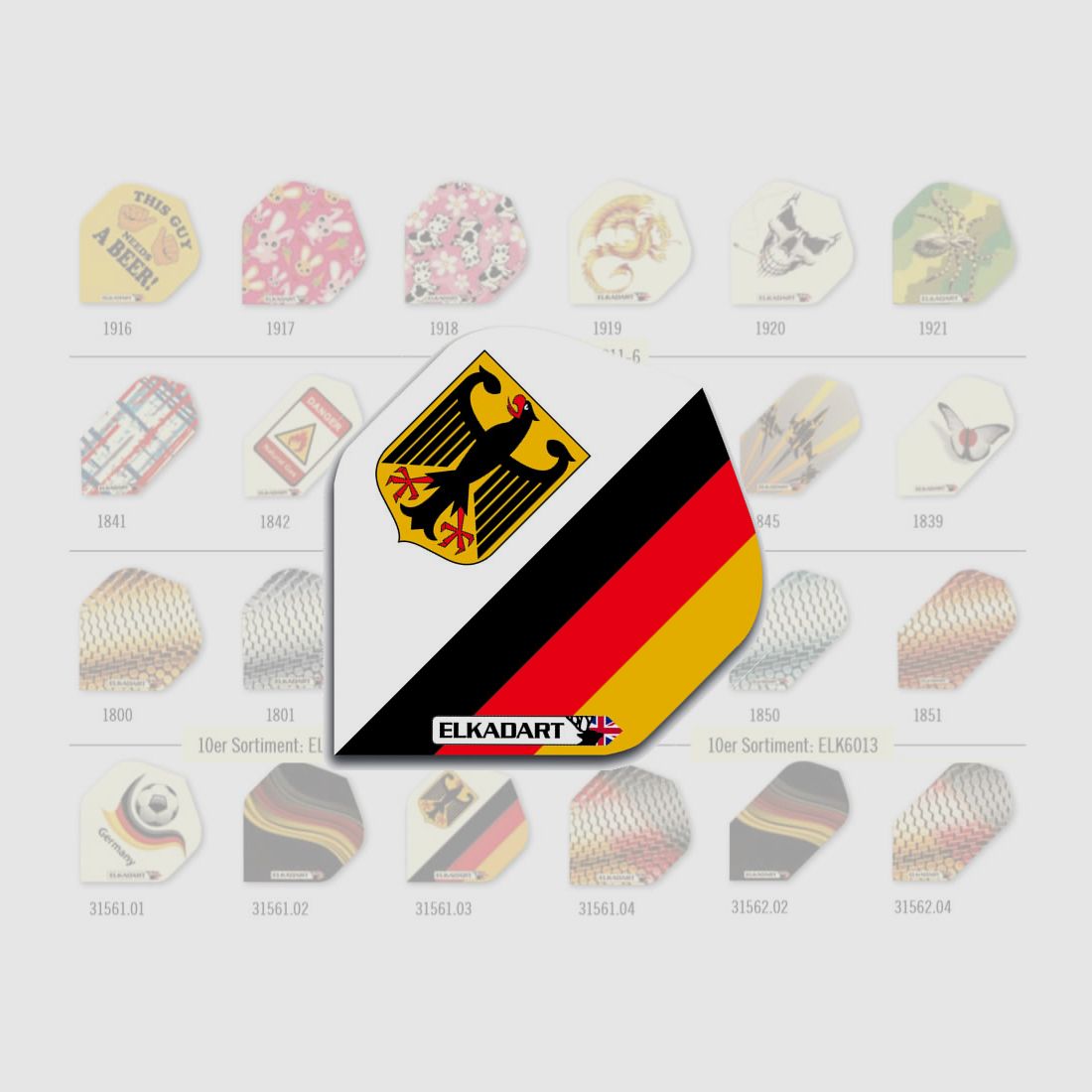 Elkadart Flights German Eagle Diamond Form 3 StĂĽck