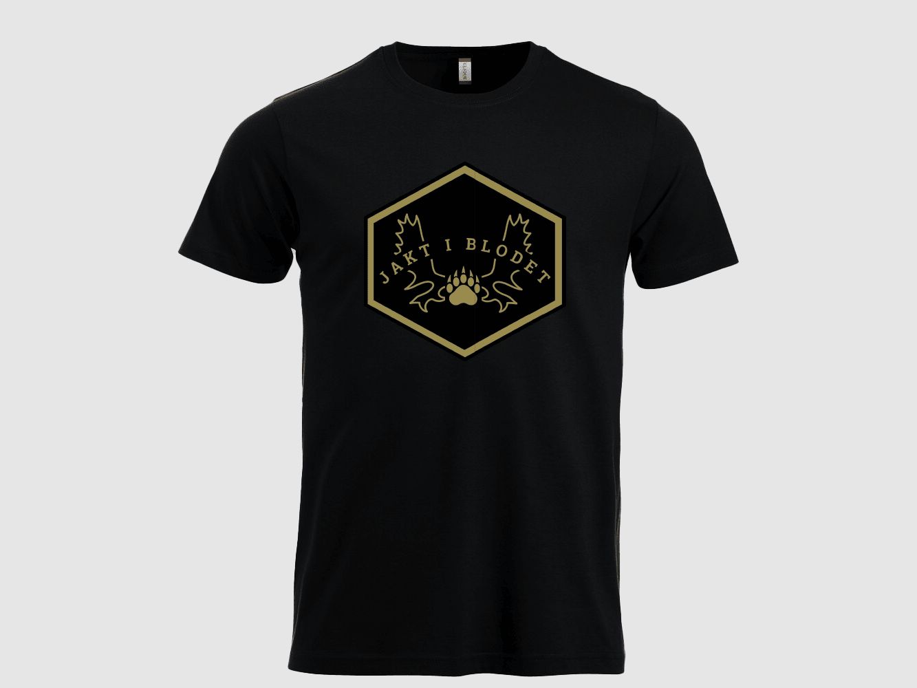 New Classic T-Shirt "Jakt i Blodet" Men Black - L