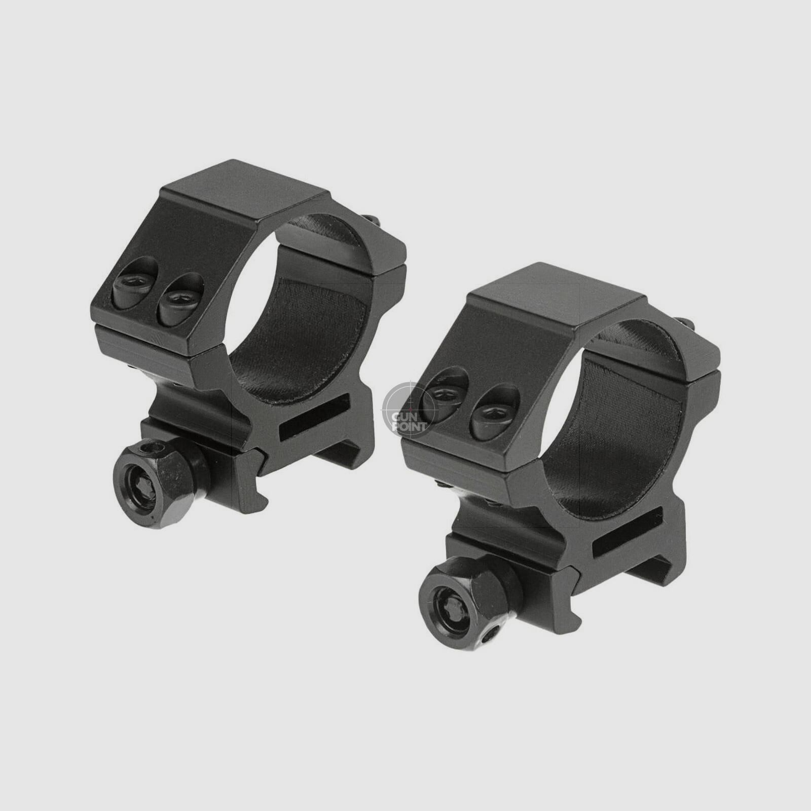 Leapers 30mm Mount Rings Low-Schwarz