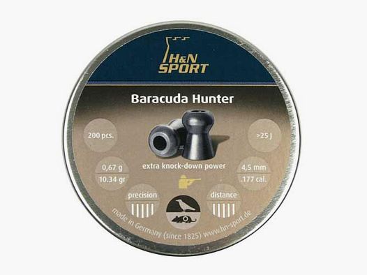 H&N Baracuda Hunter pellets 4.5 mm