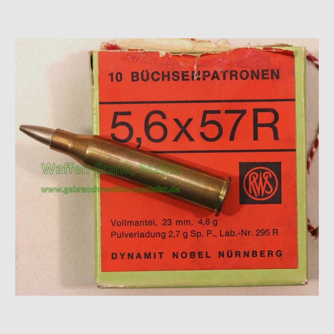 RWS (WZd.Fa.Rottweil) rifle cartridges 5.6x57R