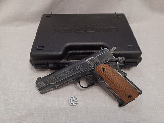 Colt Government used / Holzgriffschalen / 4,5 mm Diabolo / CO2 / Pistole / OVP (3)