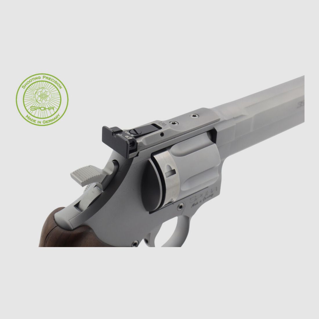 SPOHR L562 Standard 6.0 Stainless 6" Revolver with interchangeable cylinder 9mm Made in Germany