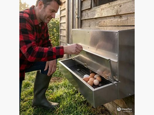 Galvanized outdoor collection box 2 compartments