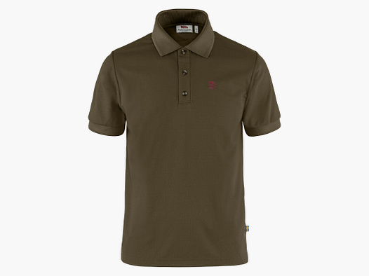 Fjällräven Herren Poloshirt Crowley Dunkel Oliv