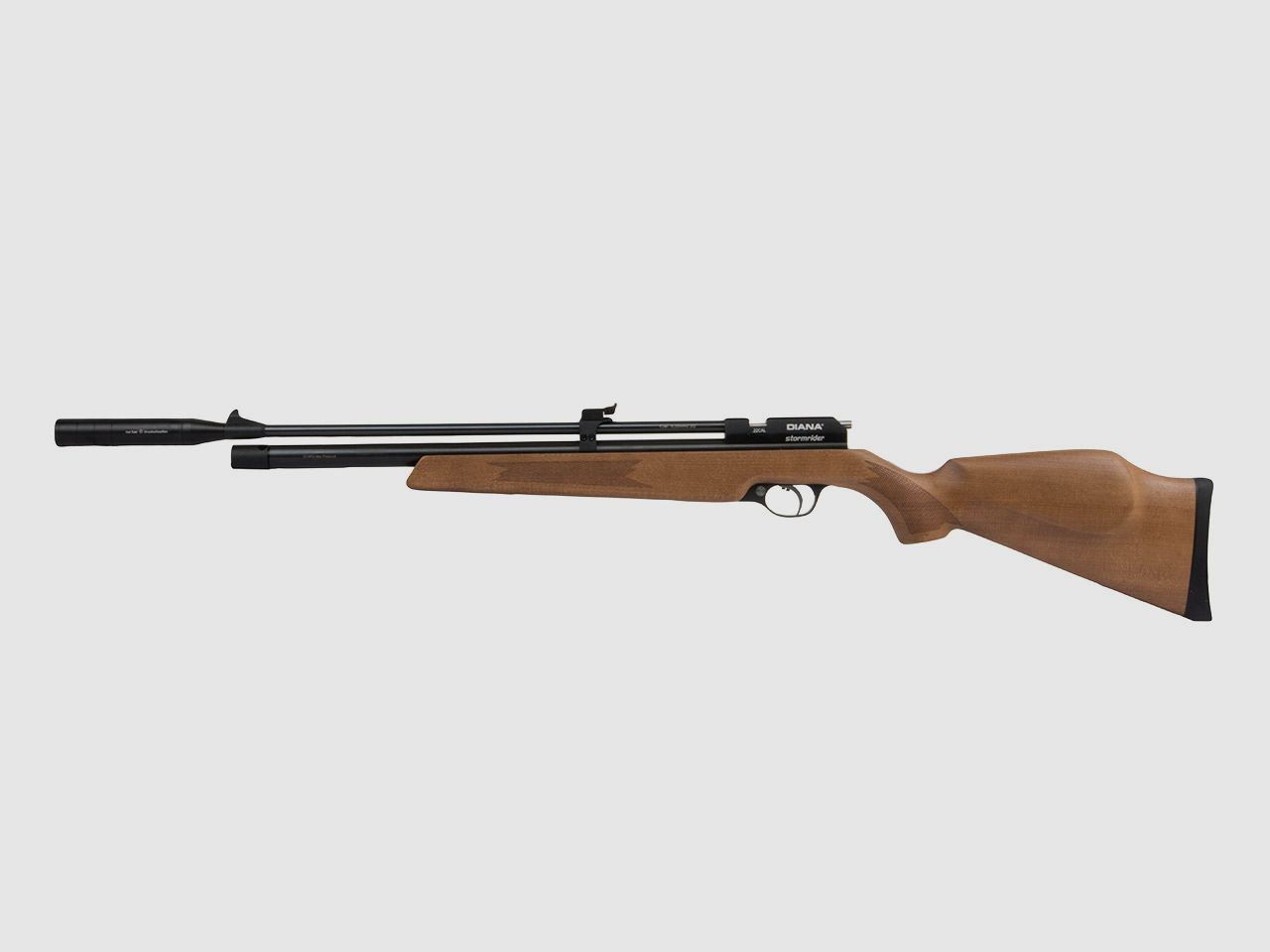 Pressluftgewehr Diana Stormrider Holzschaft mit Regulator 7 Schuss Magazin SchalldĂ¤mpfer Kaliber 5,5 mm (P18)