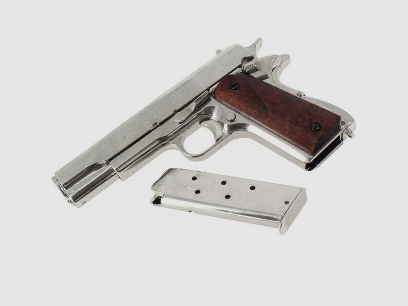 Denix Replik Pistol 1911 45 Chrom, Bild 2 von 4