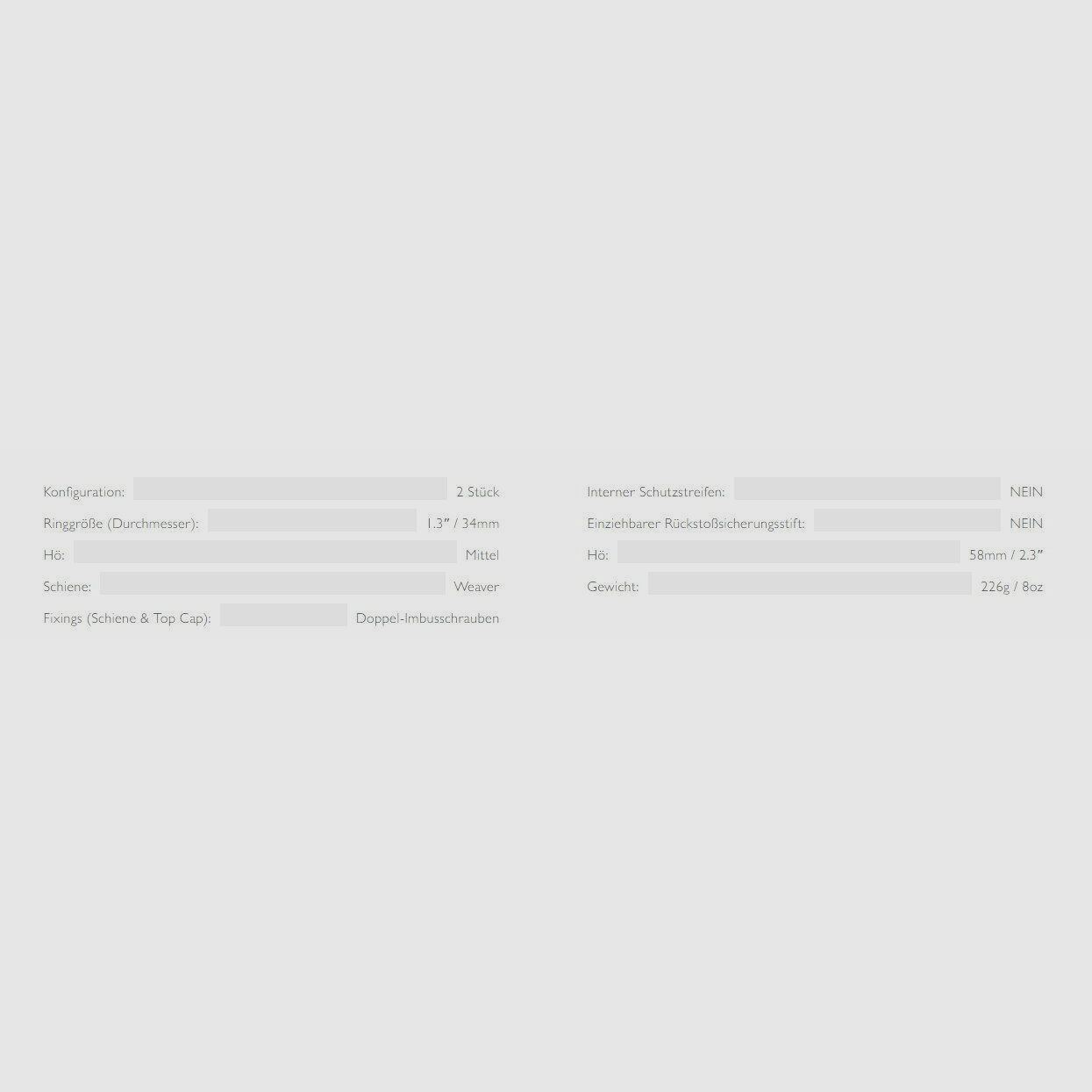 HAWKE 23031 2 sztuki montażu pierścieni 34 mm Precision Steel Weaver Środkowy Lever