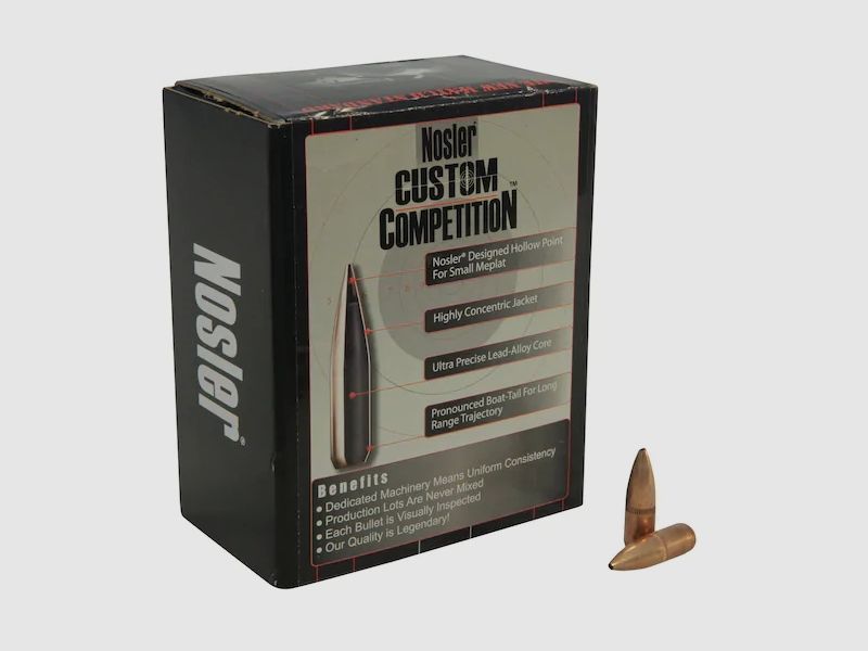 Nosler Geschoss Custom Competition 6,8mm/.277 115GR HPBT 250 Stück