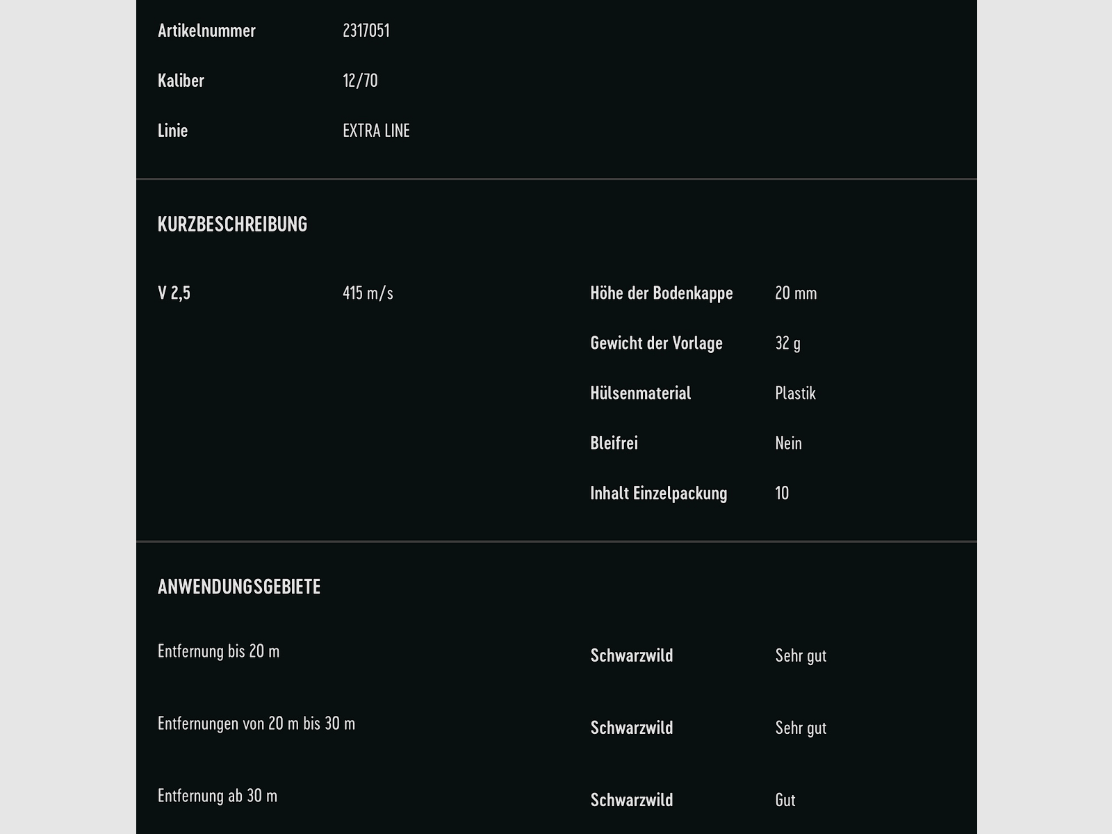 Rottweil 2317051 EXACT 12/70 Flintenlaufgeschoss 32 g