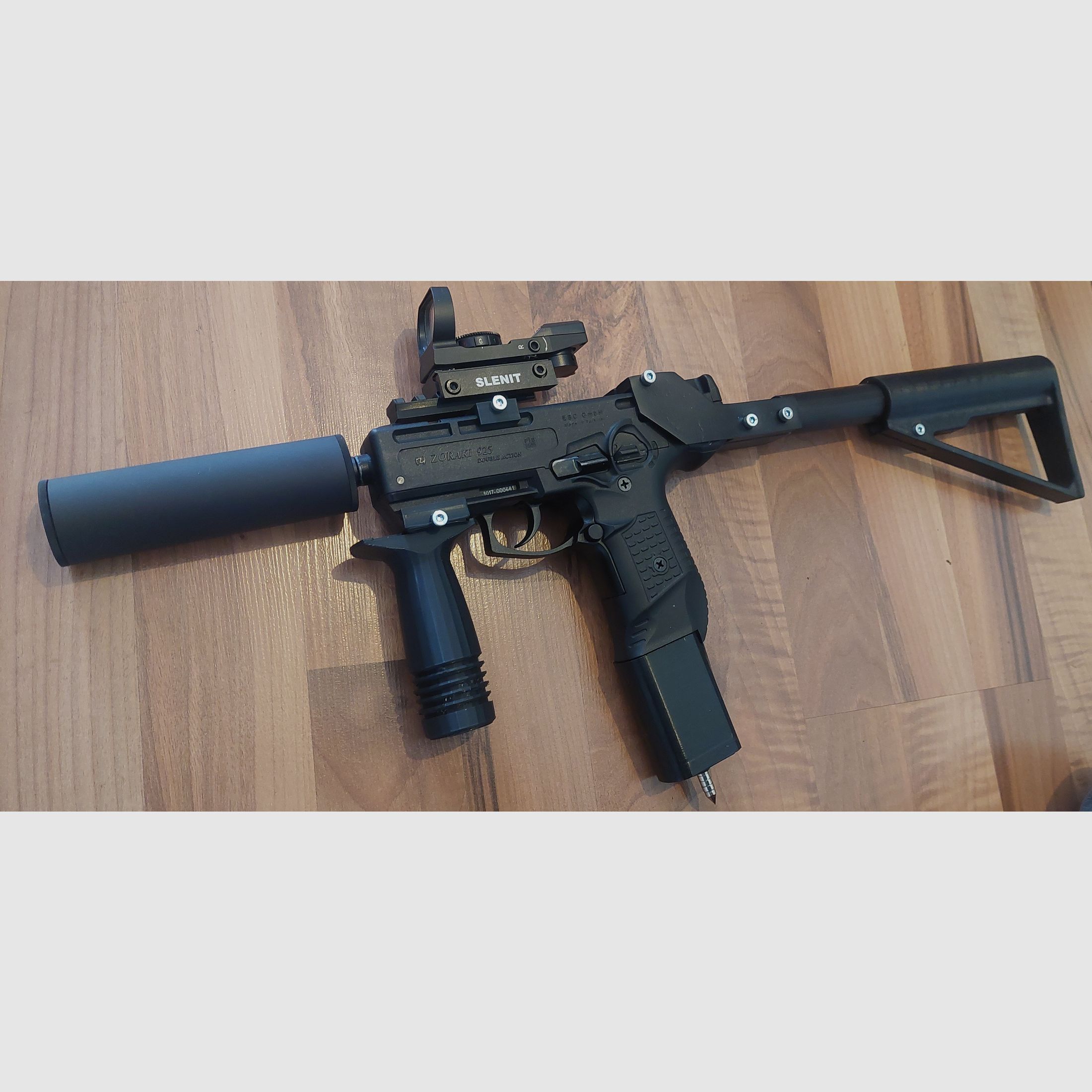 ZORAKI 925 con kit de conversión MP 9 mm (PTB 1005) pistola de fogueo no Walther Glock HW94 Colt