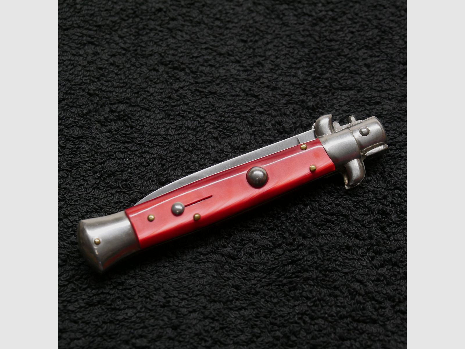 Couteau à ressort Stiletto B en acier inoxydable Beltrame vintage des années 70, image 3 sur 3