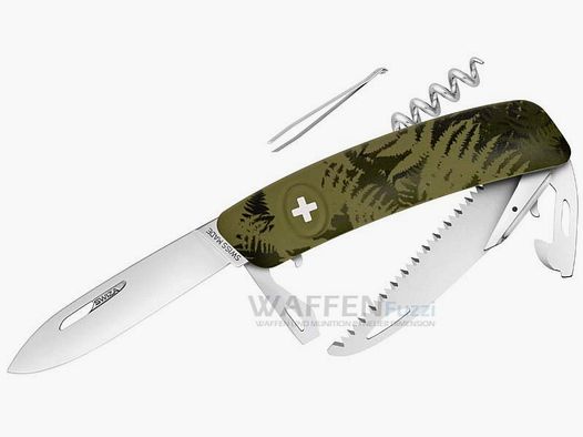 Cuchillo de bolsillo SWIZA C05 Silva Khaki-Farn Optik