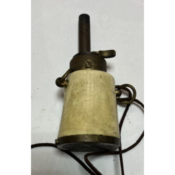Brass and bone powder flask, image 4 of 6