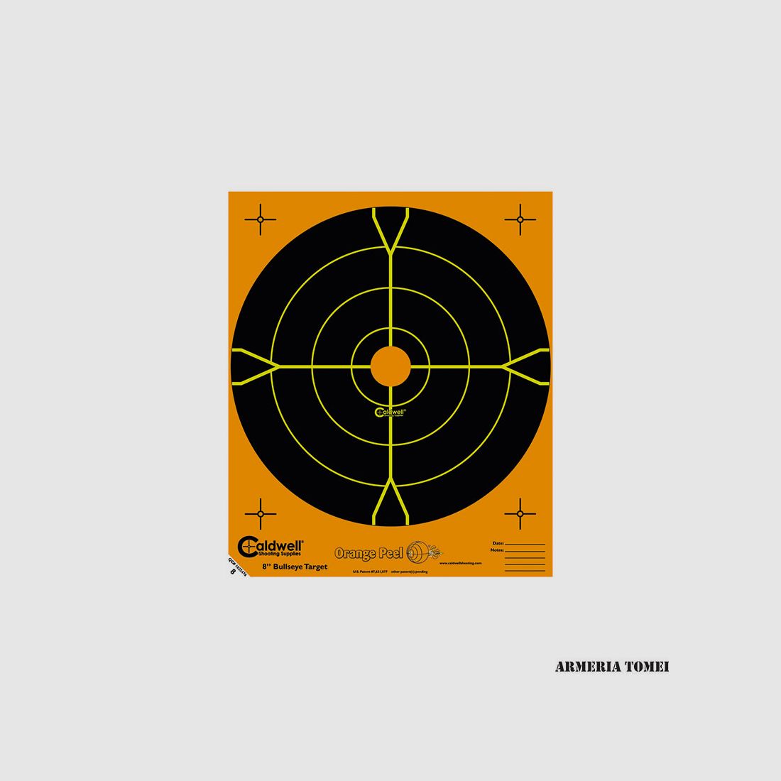 CALDWELL – REAKTIVE ZIELE ORANGE PEEL 8’/20cm Bulls-Eye (10 Blätter) -810894