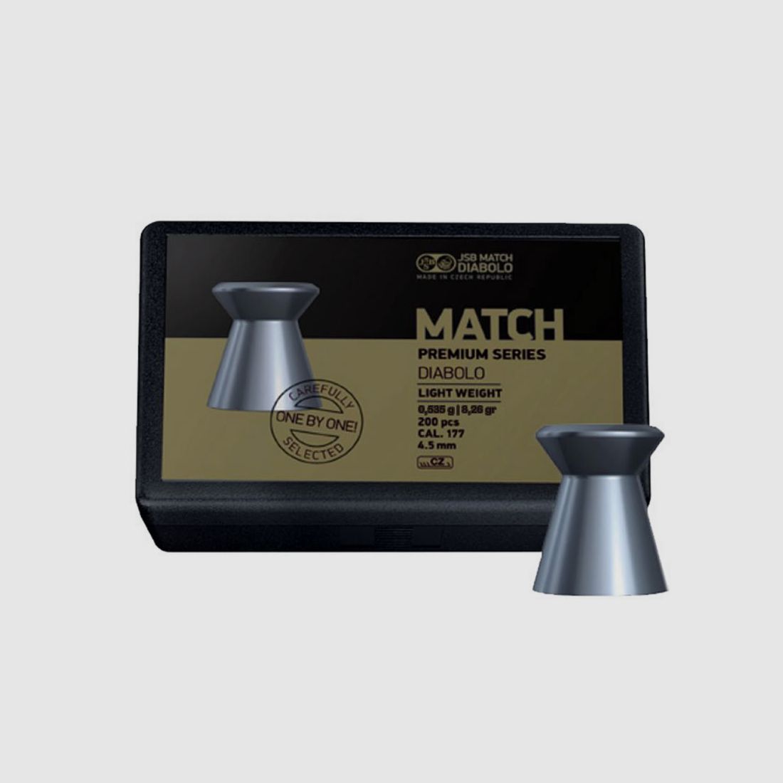 200 StĂĽck Flachkopf-Diabolo JSB MATCH PREMIUM, Kal. 4,49 mm, 0,535 g