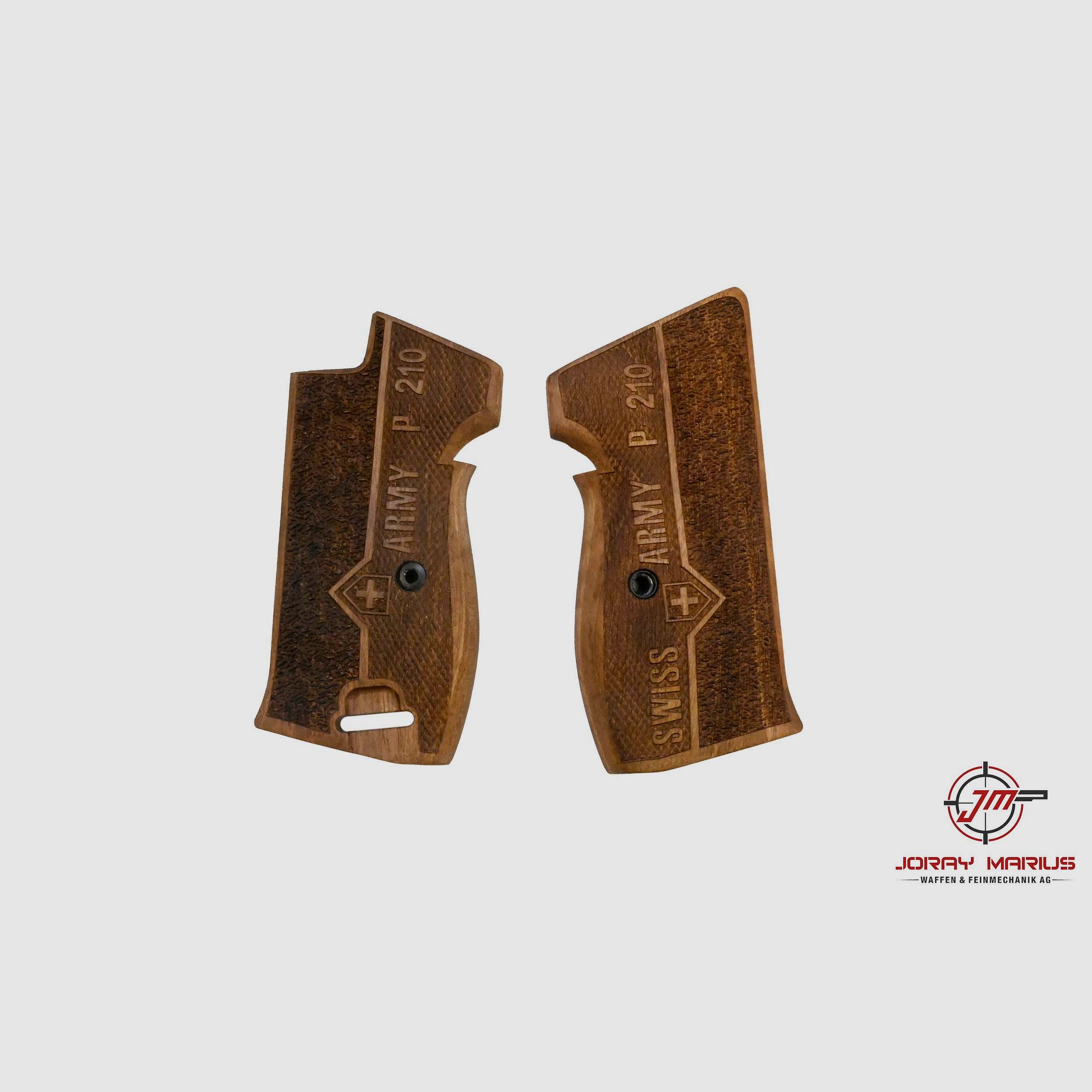 SIG P210 wooden grips "Swiss Army"