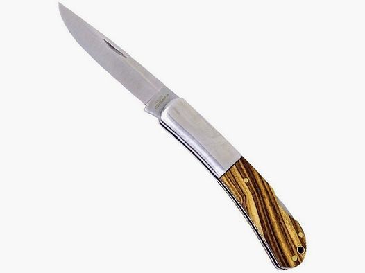 Taschenmesser Stahlbacken Zebraholz, 420, 75mm §42a konform legal führen