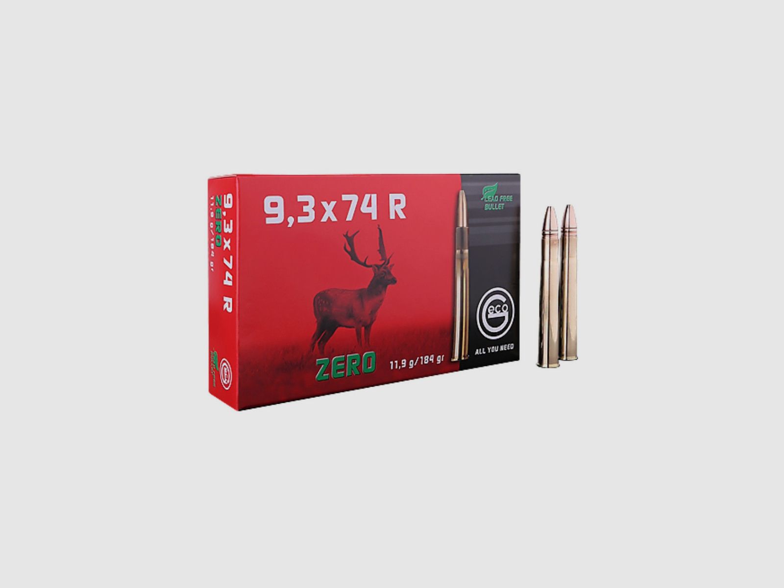 Patronen 9.3x74 GECO ZERO 184GR