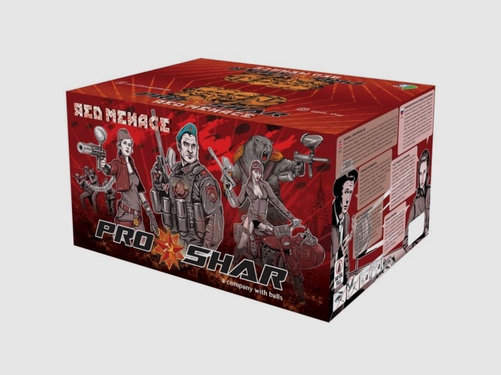 ProShar RED MENACE Premium Szenario Paintballs (2000er Karton)