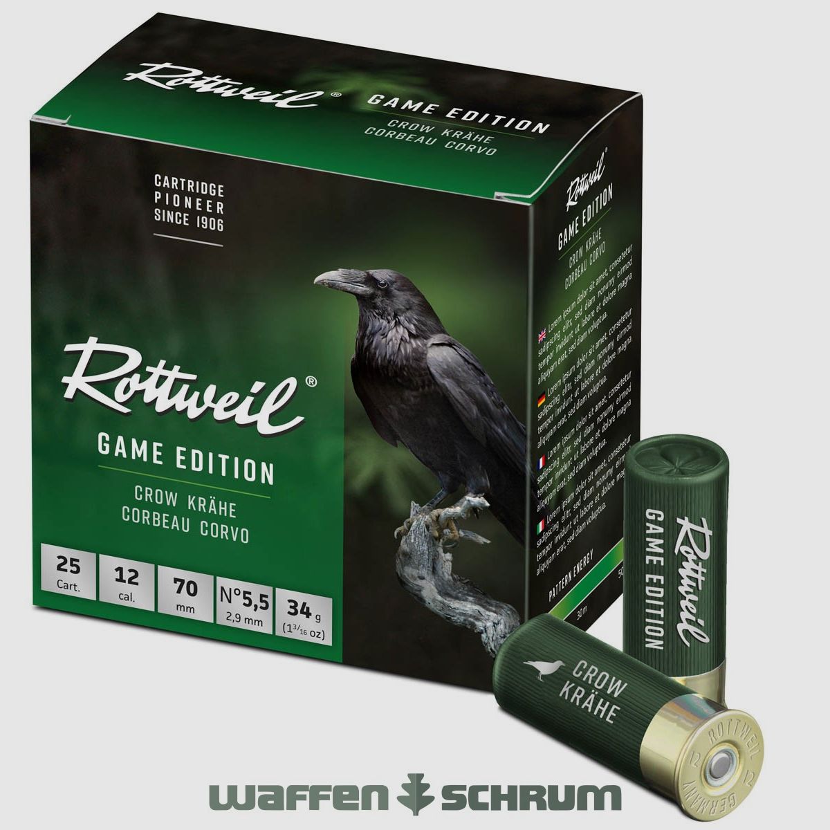 Rottweil Game Edition Cuervo 12/70 2,9mm - 34g