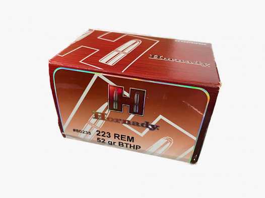 HORNADY MATCH BTHP - .223REM - 52GRS. - 50 PATRONEN