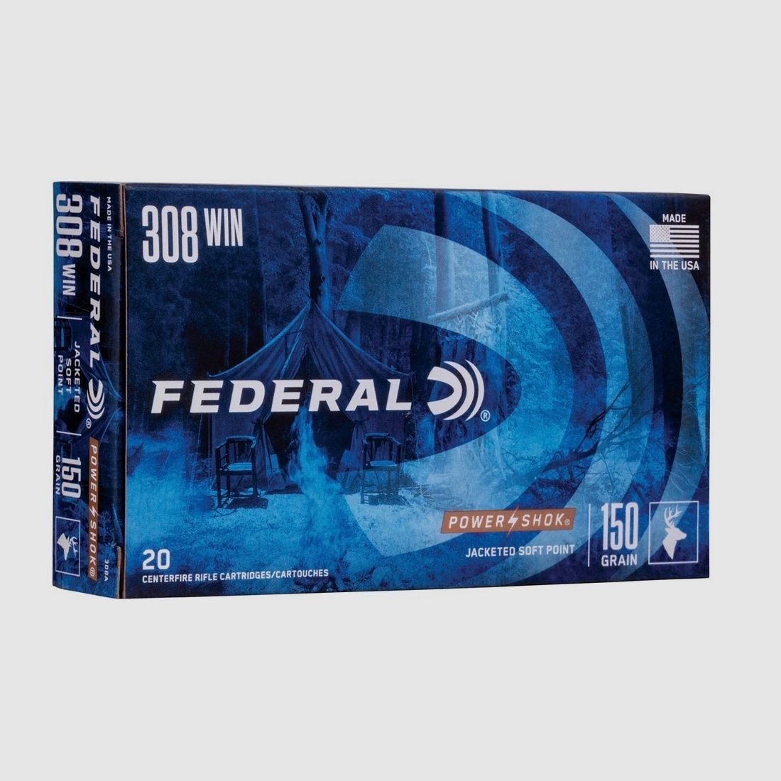 .308 Win. Power Shok Tlm 9,7g/150grs. Federal Ammunition