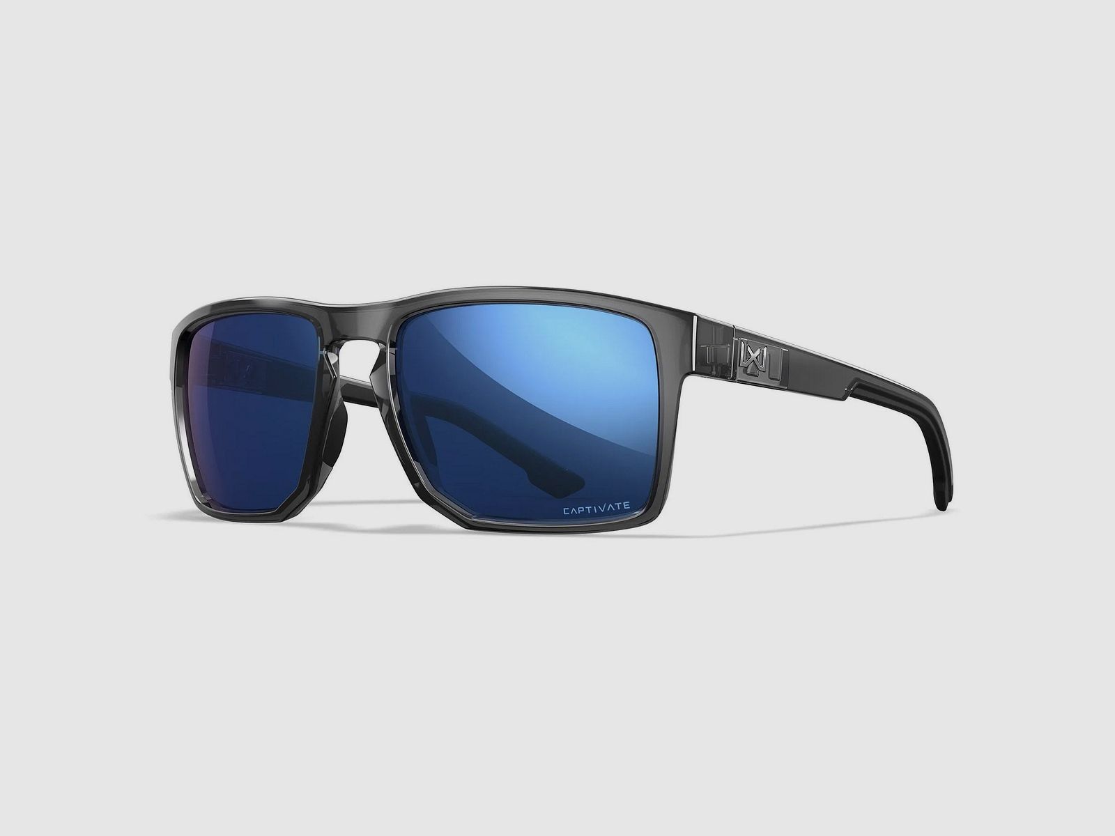 WX FOUNDER Lenses: CAPTIVATE™ Polarized blue Mirror, Frame: gloss crystal grey, image 2 of 7