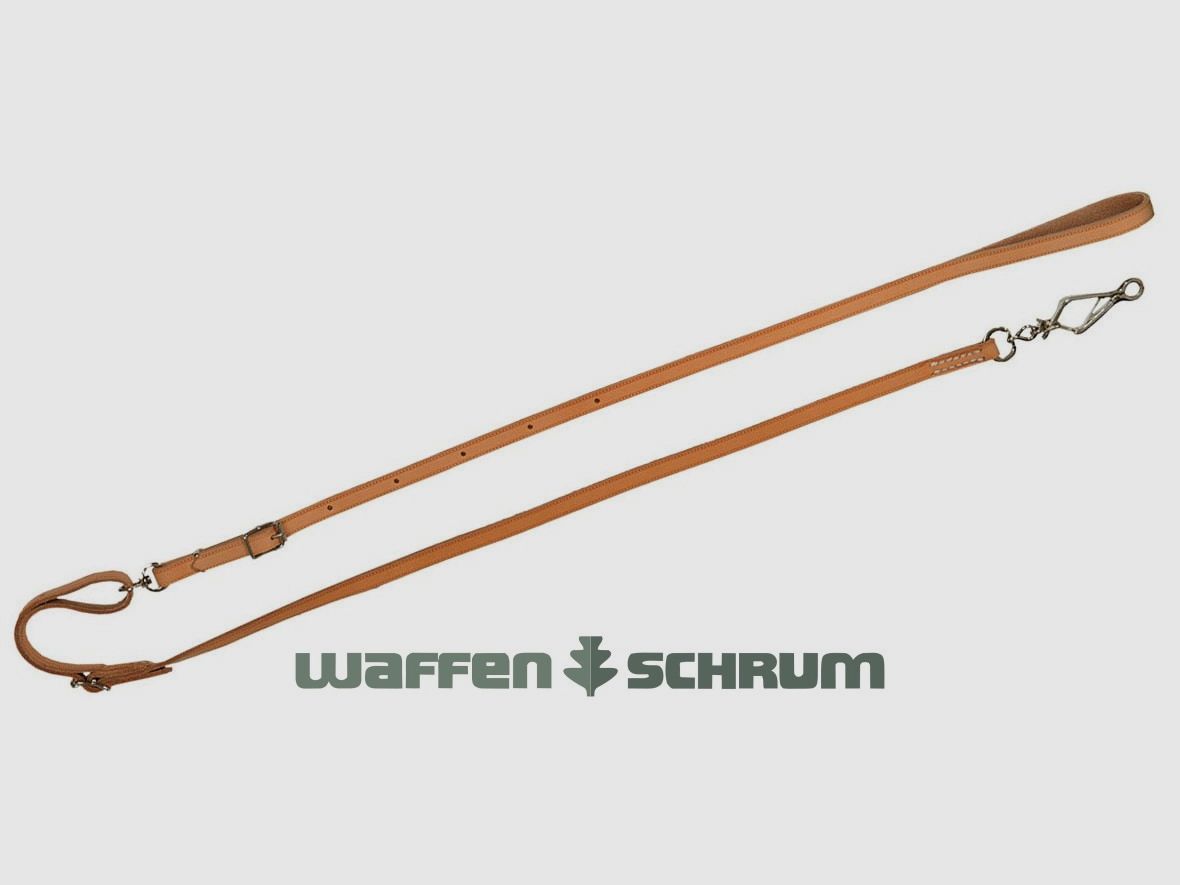 AKAH Umhängeleine aus Fahlleder / Länge: 1,85m / Breite: 10mm