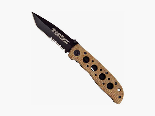 Smith & Wesson Messer Extrem Ops Tanto Desert Teilwellenschliff