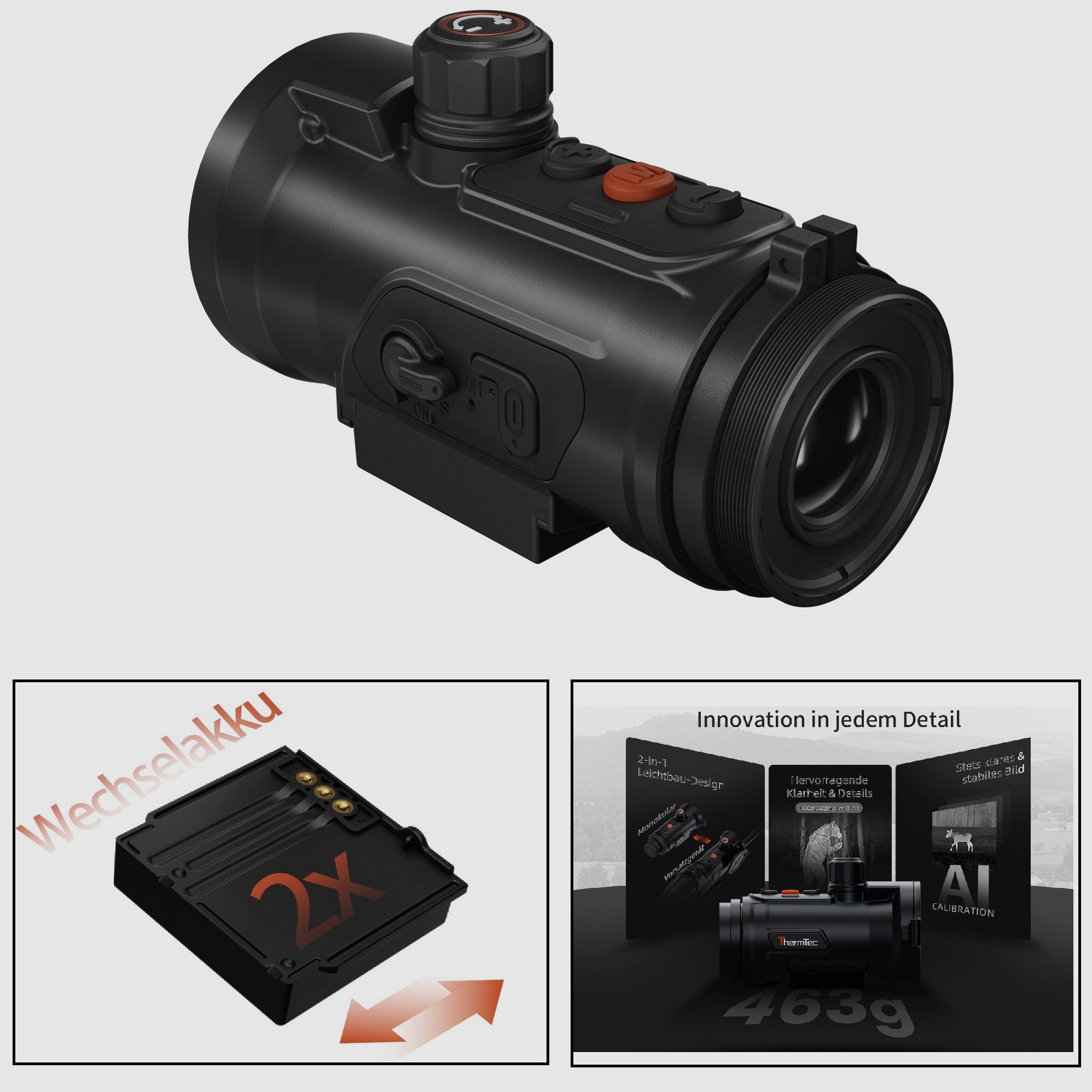 ThermTec Hunt 650L Pro thermal imaging attachment with LRF