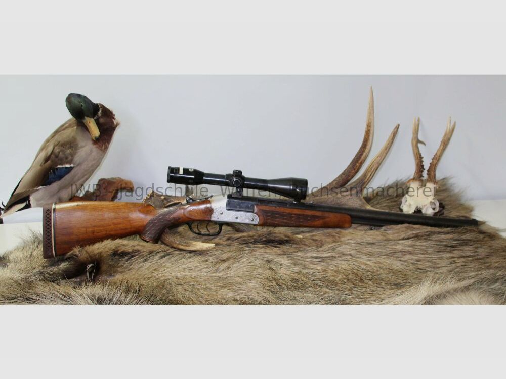 Heym double rifle model 22F 5.6x50R Mag; 16/70