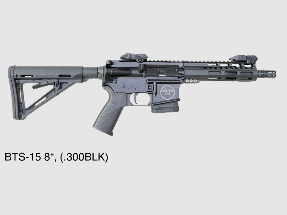 AR15 oder AR Wechselsystem in den Kalibern .223Rem, 9mm Luger, .300 AAC Blackout .450 Bushmaster 6,5 Grendel von BTS Bavarian Tactical Systems