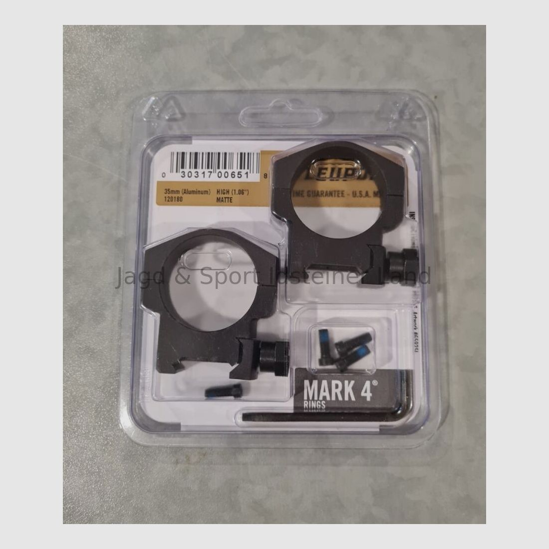 Leupold Mark 4 ringmontage voor Picatinny, 35mm middenbuis, BH: hoog