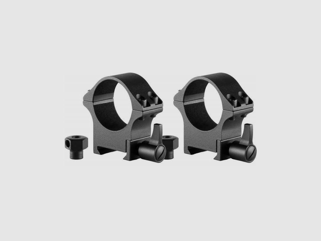 Hawke Professional Steel Ring Mount Weaver 30 mm QD-Hebel Höhe 11 mm